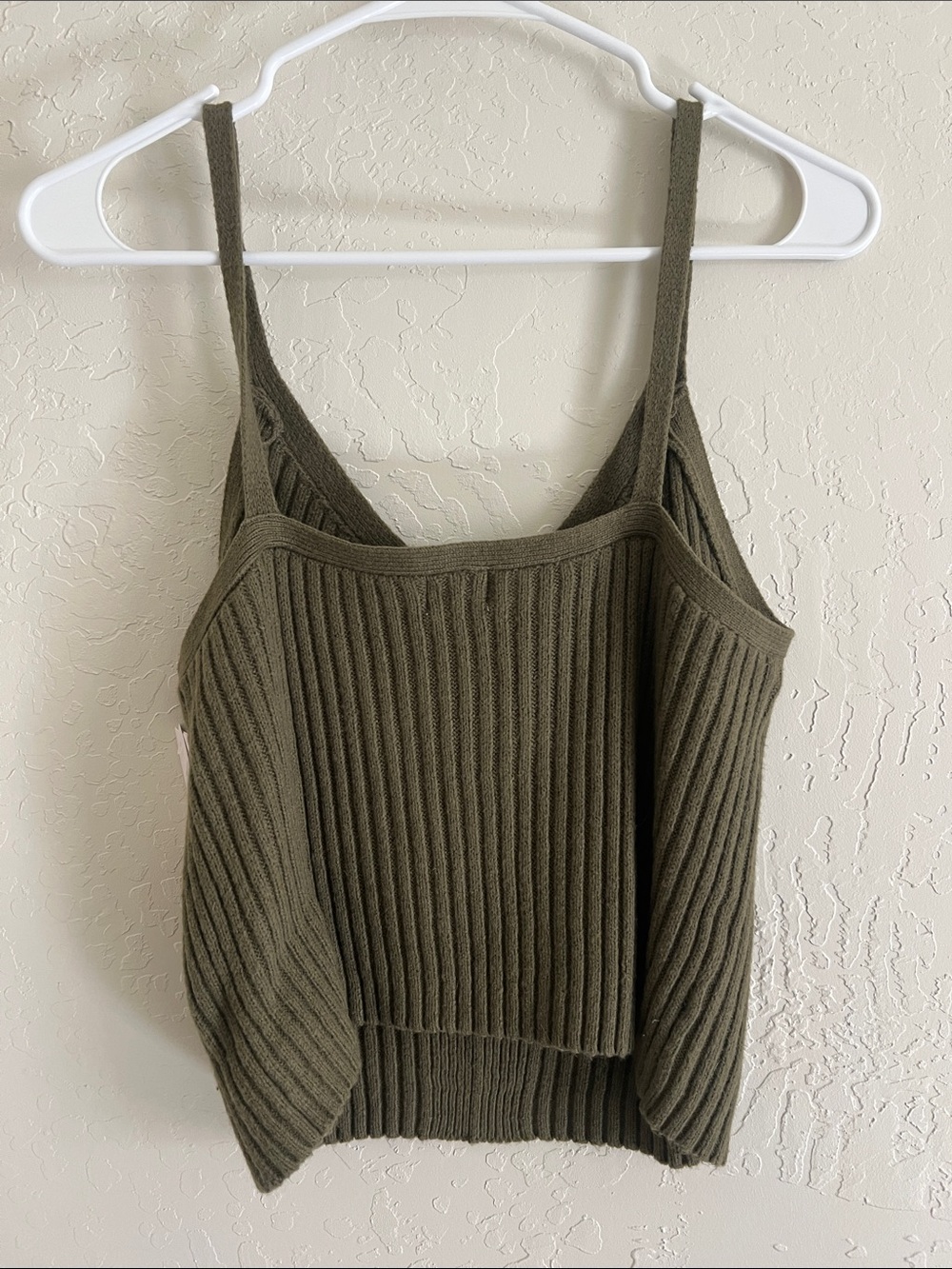 Auden Olive Ribbed V-Neck Knit Cami - Picture 4 of 4